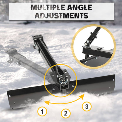 Solidspare For ATV UTV Tractor Adjustable 40'' Sleeve Hitch Tow Behind Rear Scrape Blade