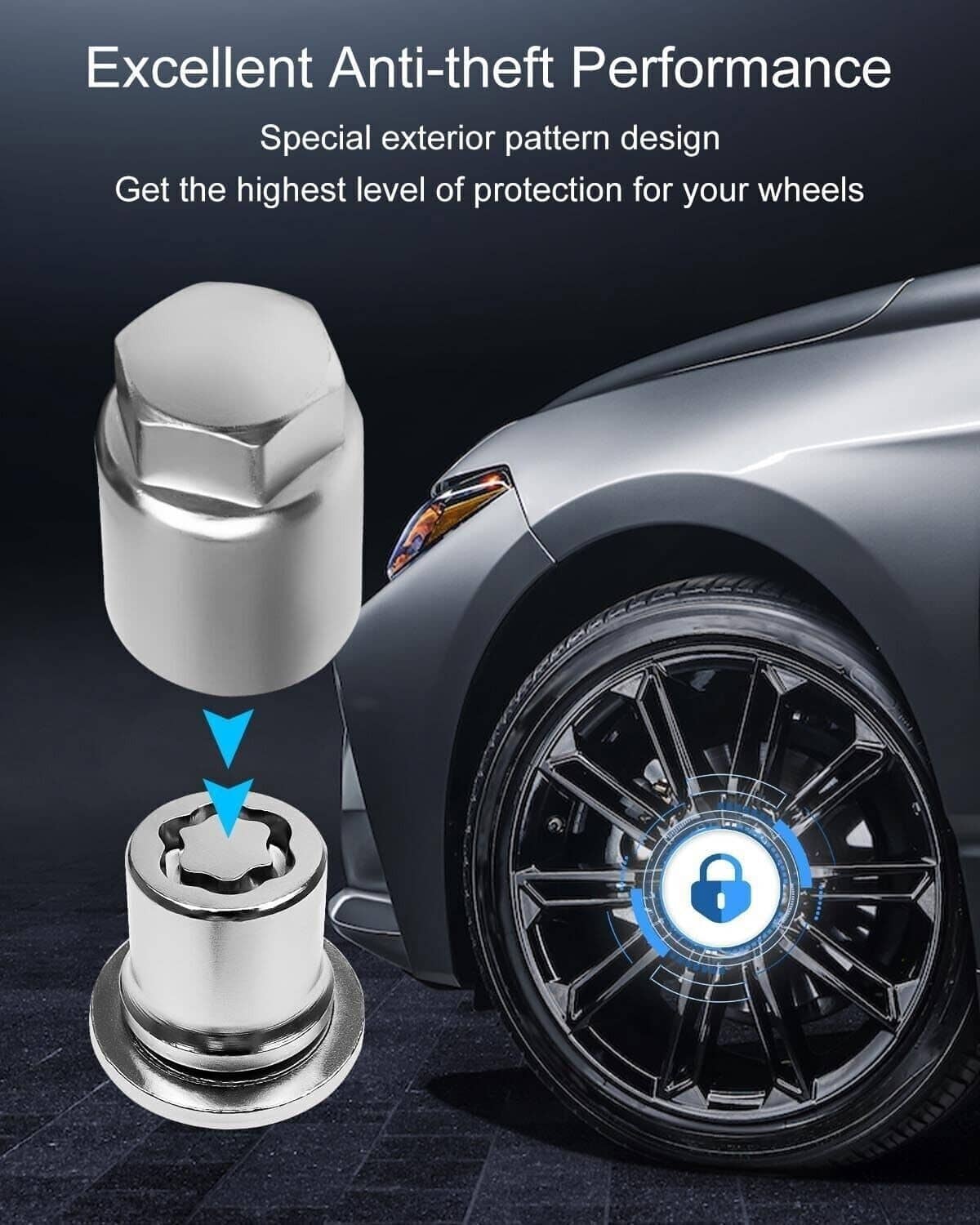 Solidspare Alloy Wheel Lock Lug Nut Set For Anti Theft For Toyota and Lexus 00276-00900