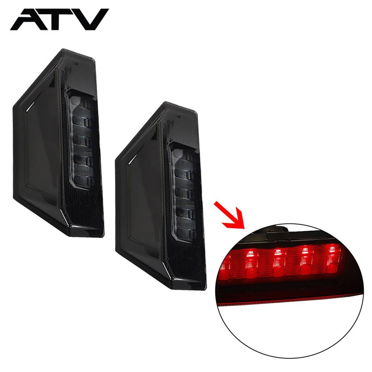 Solidspare For 2013 2014 2015 Polaris Ranger XP 900 EPS Black LED Tail Lights Left Right