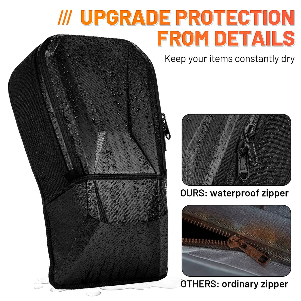 Solidspare UTV Center Seat Console Bag Storage Bag For Can Am Maverick X3 XRS 2017-2024