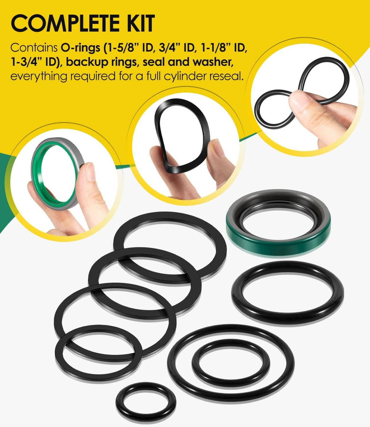 Solid Spare AM36221 Stabilizer Cylinder Seal Kit For John Deere Utility Blade Lift 365 375