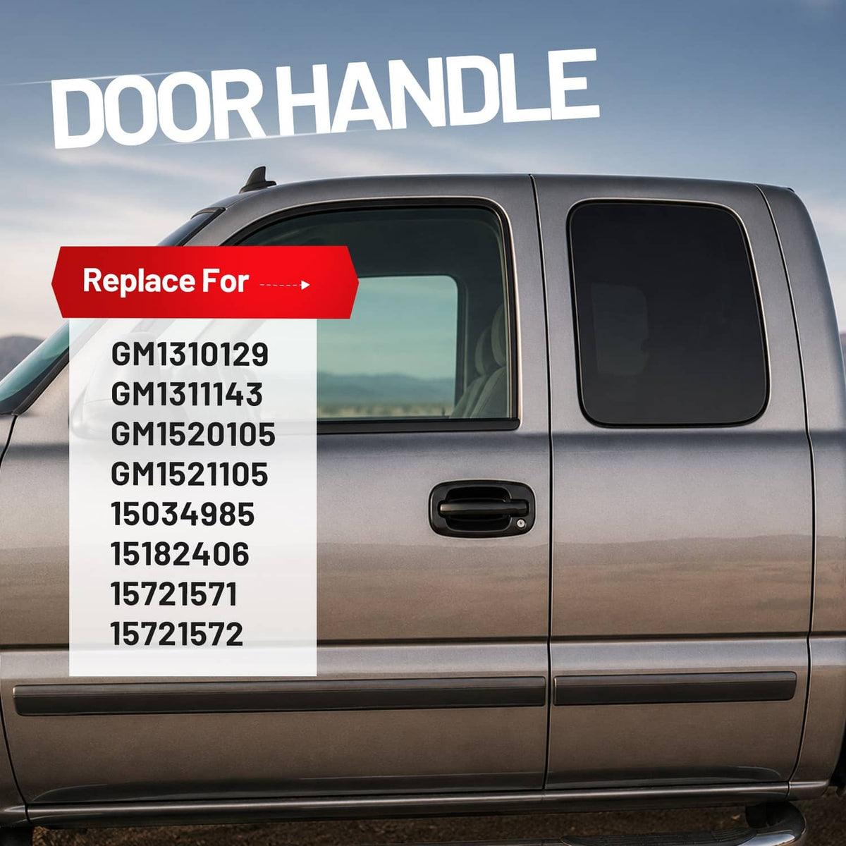 Solid Spare 4Pcs NEW Outside Door Handles Set Painted Black For Silverado Tahoe Sierra 99-06