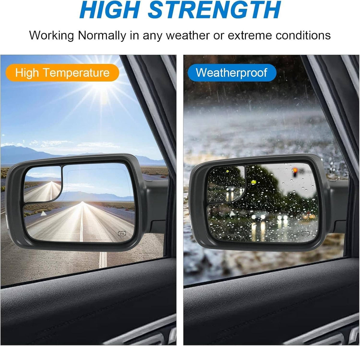Solidspare For Dodge Ram 1500 2019-2024 Left Driver Side Mirror Heated Signal Blind Spot