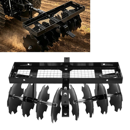 Solidspare Rear Disc Harrow 11" Steel Tow For Universal Tractor Sleeve Hitch Attachment