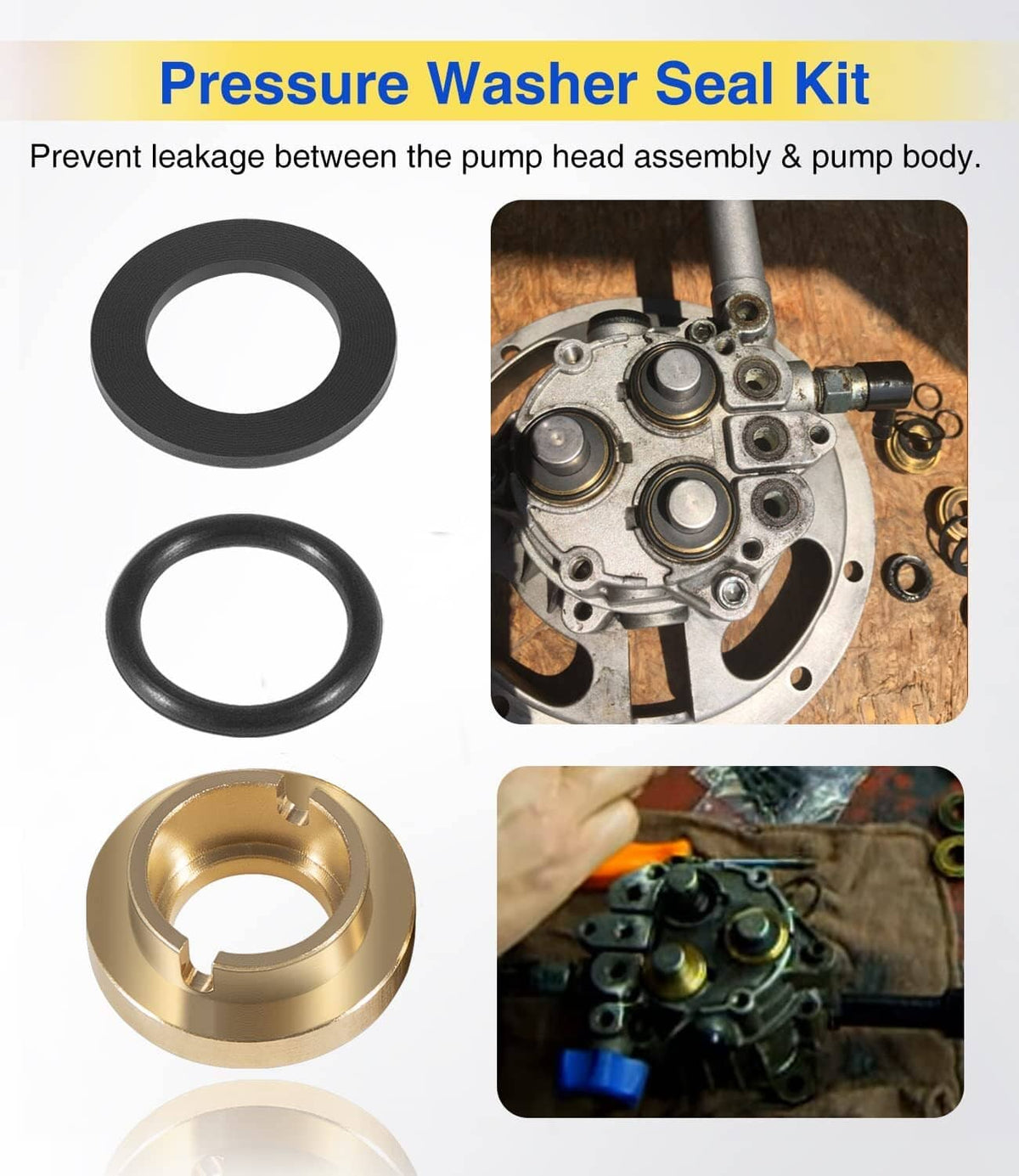 Solid Spare Pressure Washer Seal Kit Set Replace For Briggs & Stratton 190595GS 190711GS