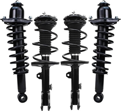 Solidspare 4Pcs Front and Rear Struts for 2009-2013 Toyota Corolla 1.8L OE# 572597 572598