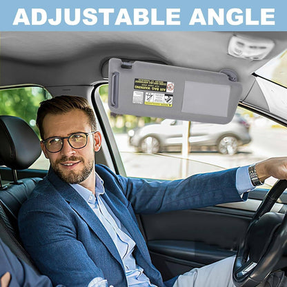 Solidspare Gray Sun Visor Set LH Driver & RH Passenger Side For 2005-2015 Toyota Tacoma