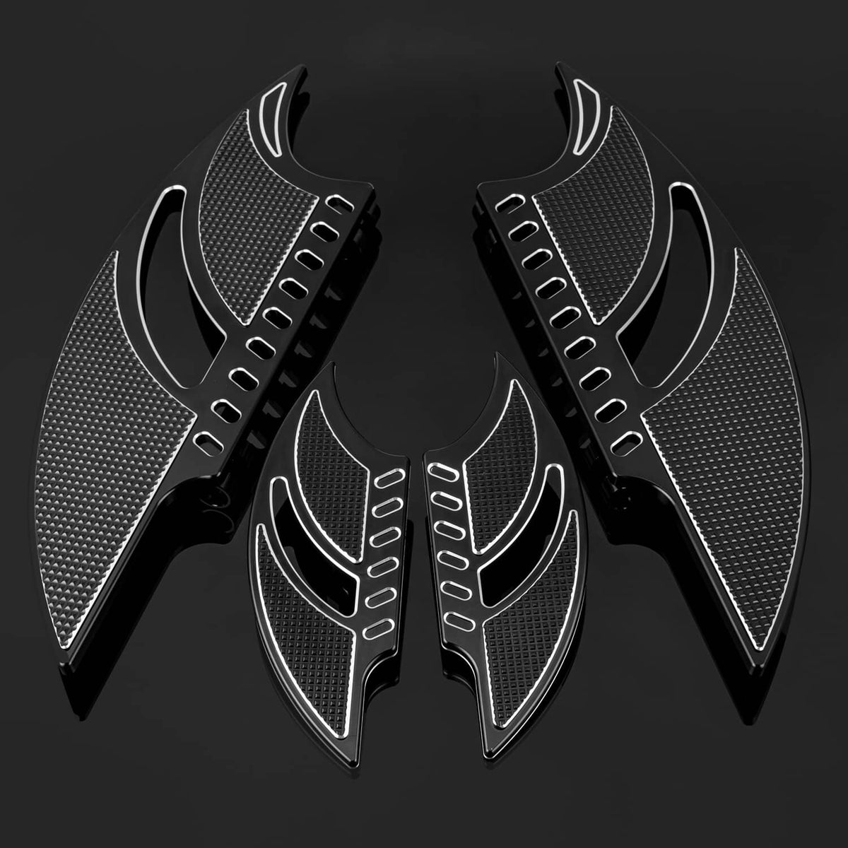 Solidspare Driver & Passenger Foot Floorboards Pegs Pedal Set For Harley Softail Touring