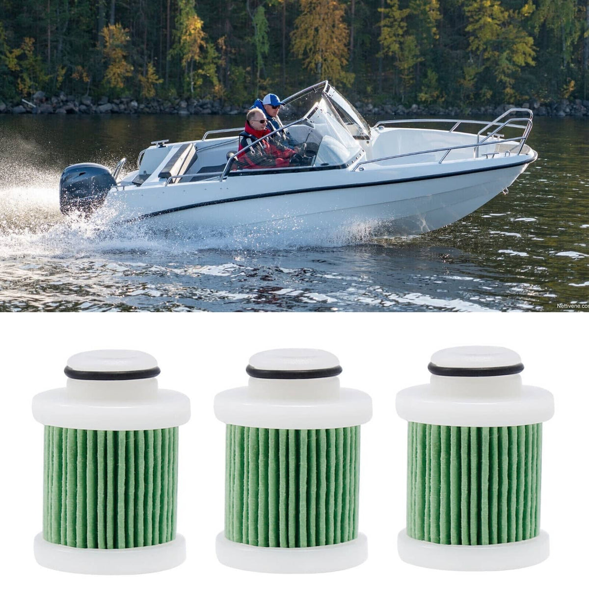 Solid Spare 3pcs Fuel Filter for Yamaha F30 F40 F50 F60 F70 F75 F90 F115 HP 6D8-24563-00-00