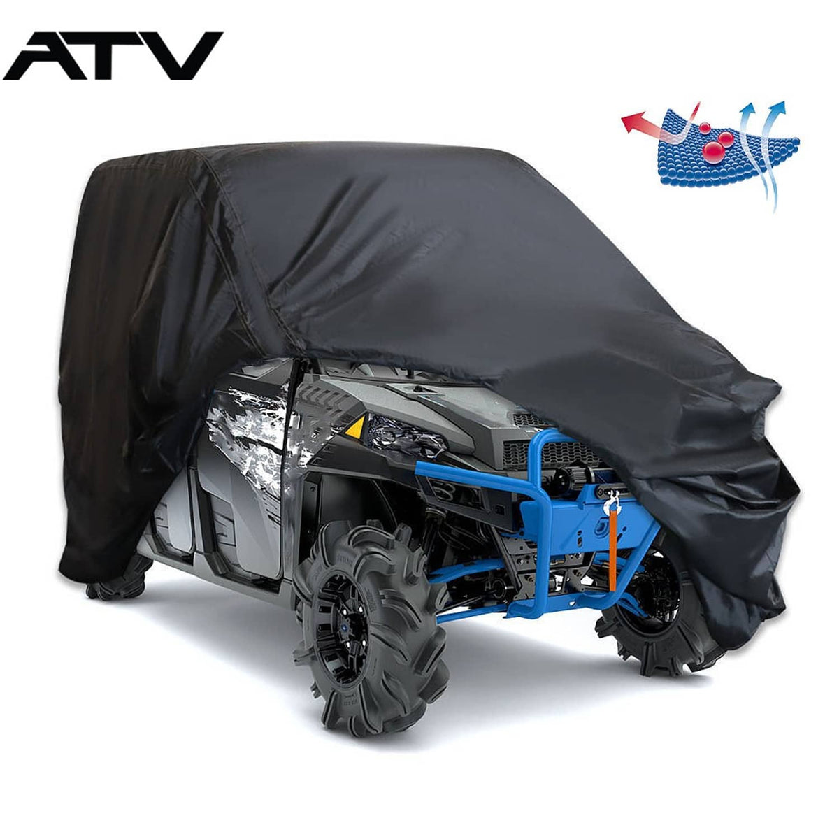 Solidspare XXXL 190T Waterproof ATV Cover Quad Bike For Polaris Can-Am For Honda For Yamaha