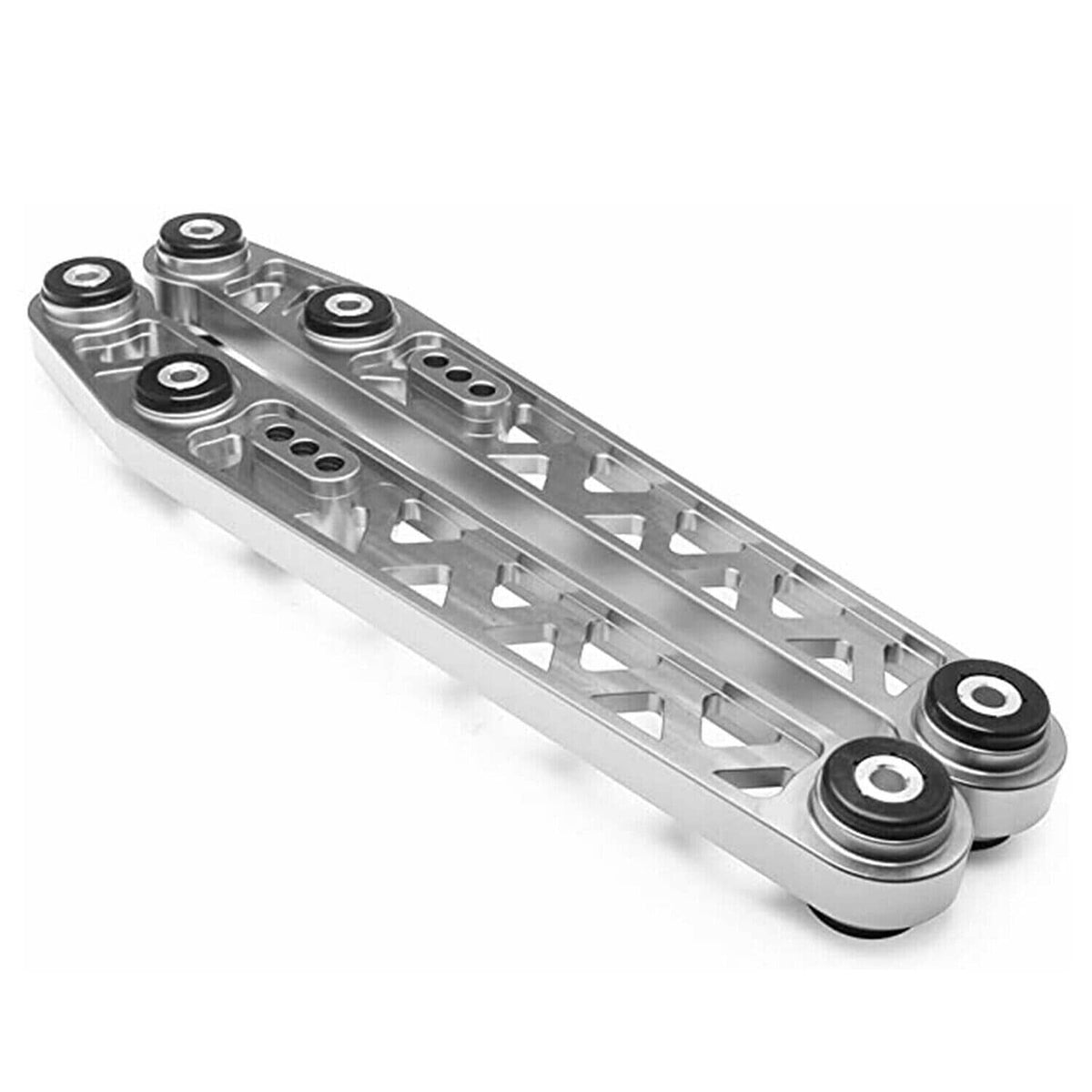 Solidspare Silver Billet Rear Lower Control Arm+Subframe Brace for Honda Civic EK 1996-2000