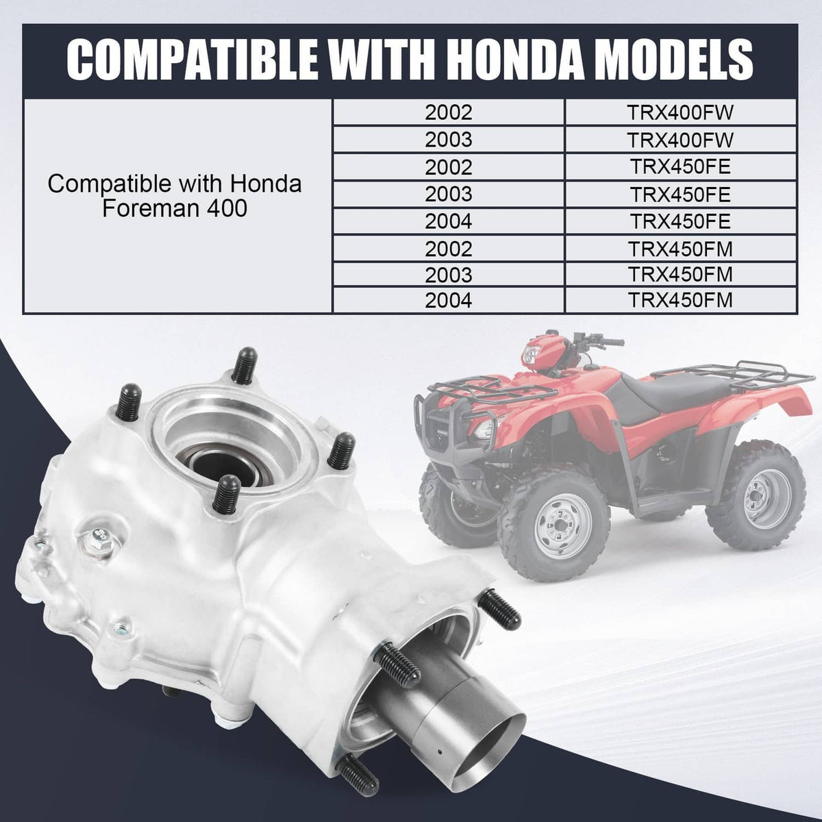 Solidspare Differential Assembly Fit Honda Foreman 450 TRX450FM 4x4 S 2002-04 41300-HN0-670