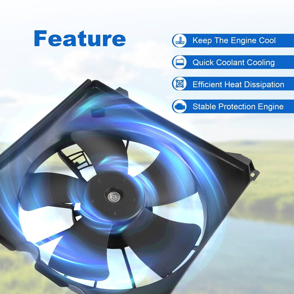 Solidspare Radiator Cooling Fan Assembly Driver Side 2013-2017 For Honda Accord 620-289