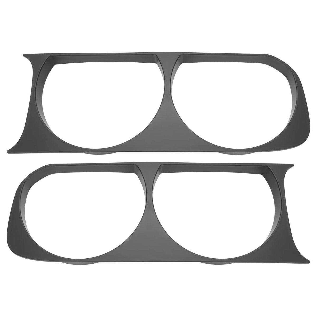 Solid Spare For 2008-2014 Dodge Challenger Headlight Bezel Set of 2 Left and Right Side