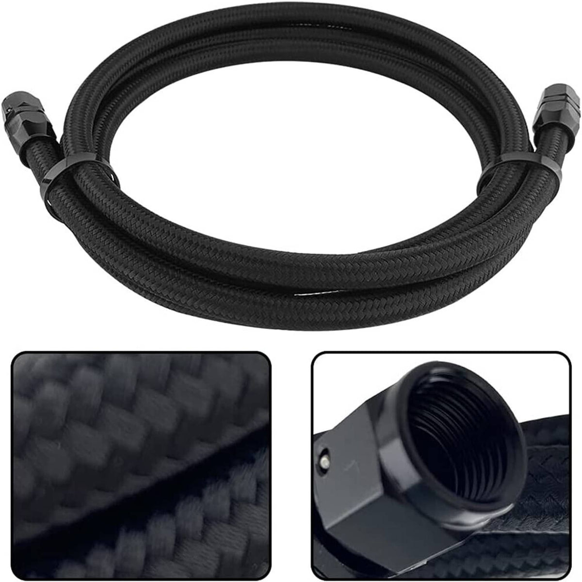 Solidspare For GM 4L60E 4L65E TH350 TH400 Automatic Transmission Cooler 6AN Hose Line Kit