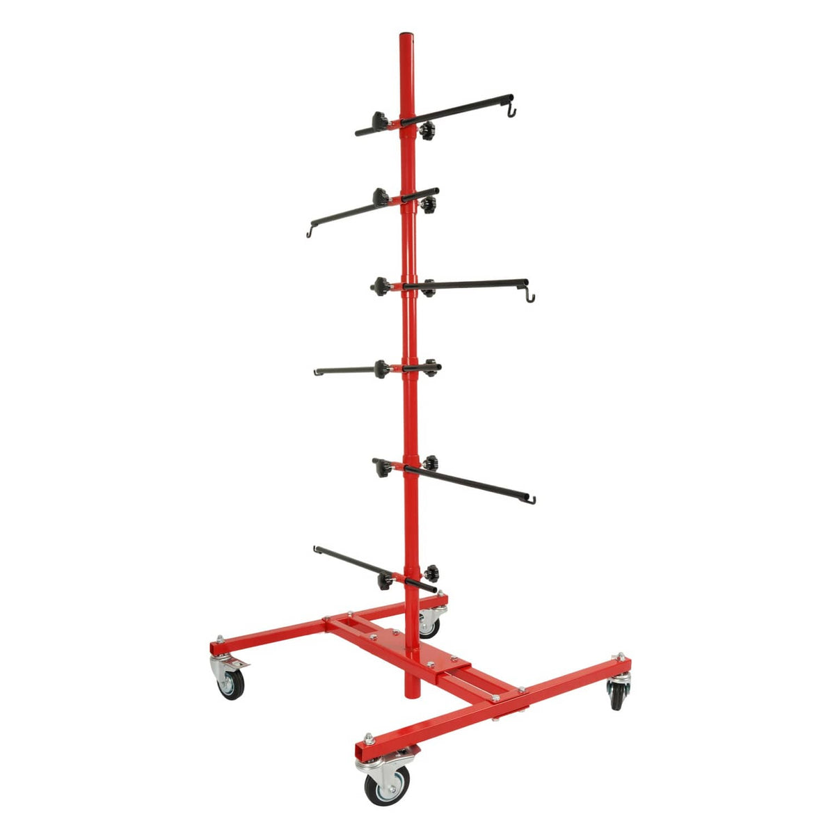 Solid Spare Powder Coated Adjustable Tree Paint Stand For Autobody Door Fender Panel
