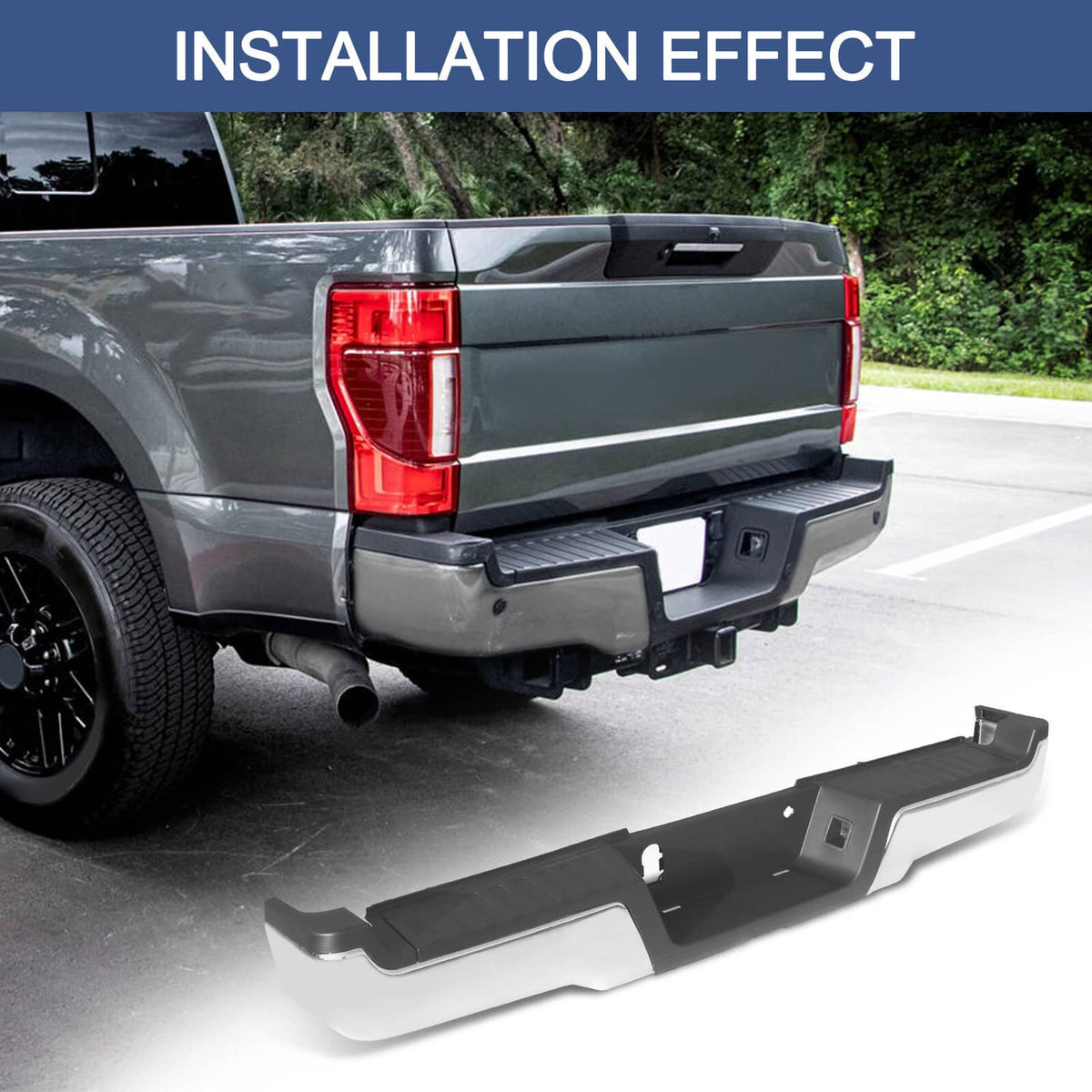 Solidspare Rear Step Bumper Assembly For 17-22 Ford F-250 F-350 Super Duty W/O Park Sensor