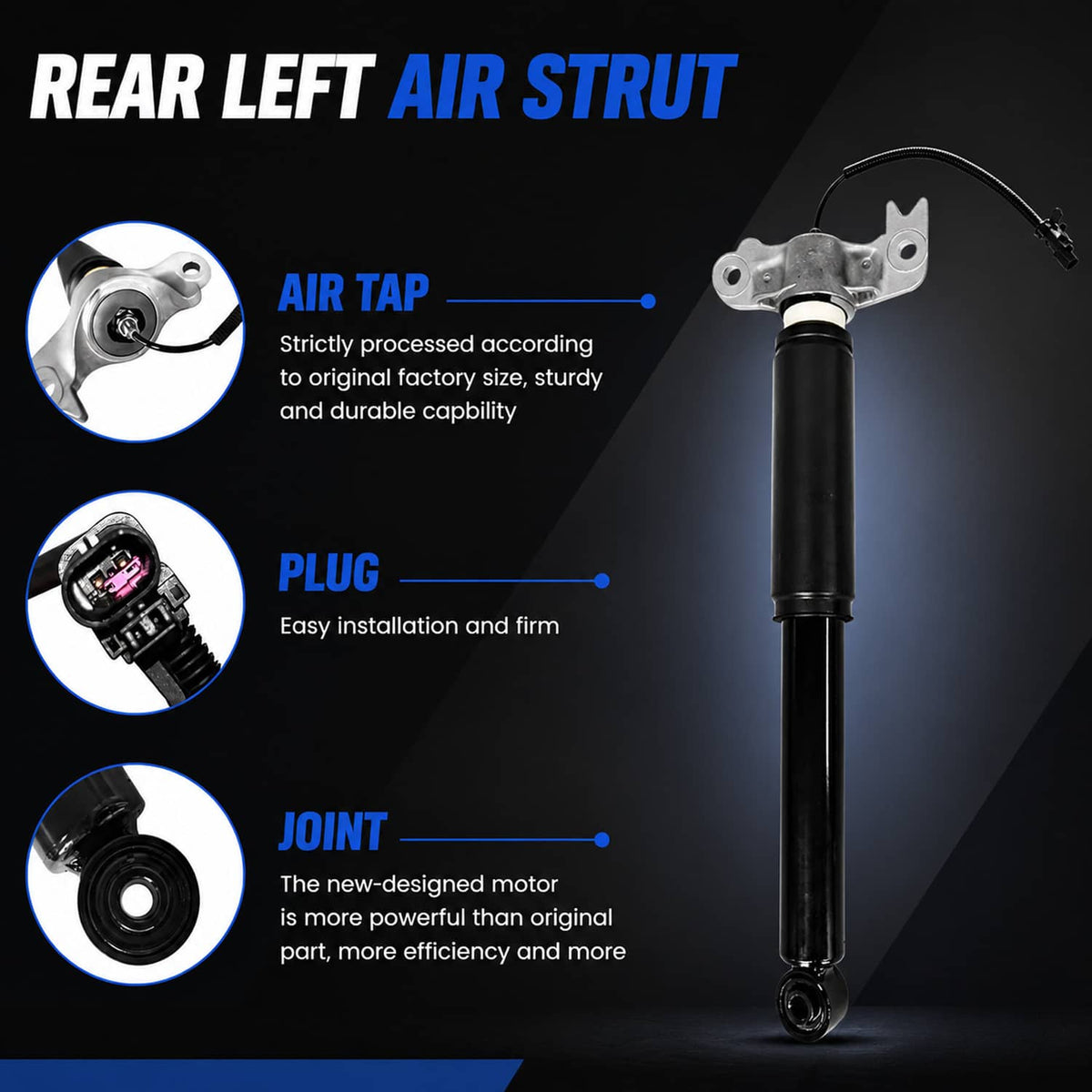 Solidspare Full Set Front & Rear Shock Struts Assys For 2013-2019 Cadillac XTS w/Electric