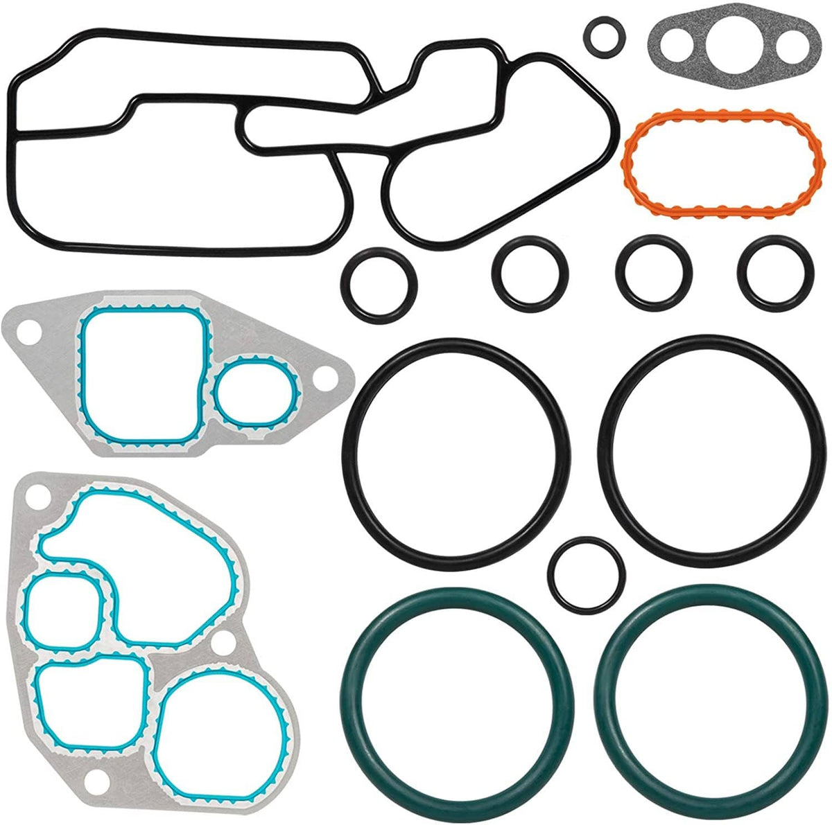 Solid Spare Oil Cooler Mounting Gasket Kit for International 1993-1997 DT466E 1823182C95
