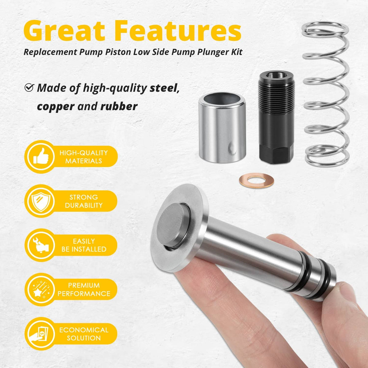 Solidspare Replacement Pump Piston fits Harbor Freight-Costco-Arcan-Matco 3 & 3 1/4 t. jack