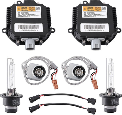 Solidspare Set Xenon Ballast Igniter HID D2S Bulb Kits For 2007-15 Infiniti G35 G37 Q40 Q50