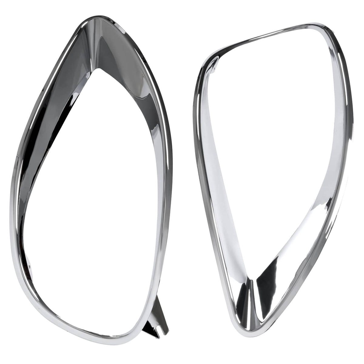 Solid Spare Left & Right Chrome Headlight Bezel Trim For Freightliner Columbia 2001-2017