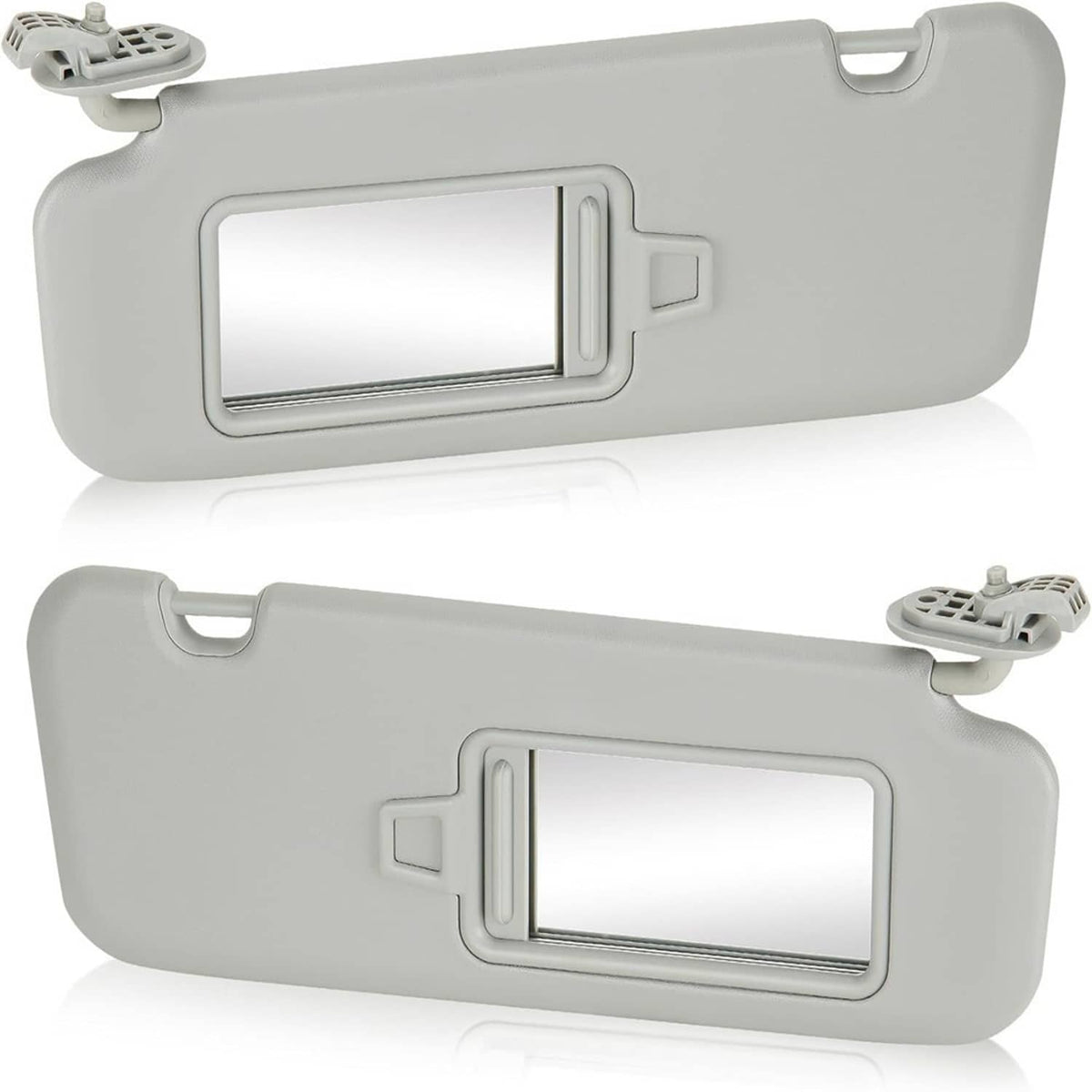 Solidspare 2Pcs Driver & Passenger Gray Sun Visor w/ Mirror for 2017-2019 Hyundai Elantra
