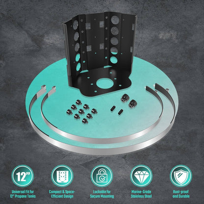 Solidspare 20lb Propane Tank Mounting Bracket Replace BKT-2290 for Vehicle RV Trailer Boat