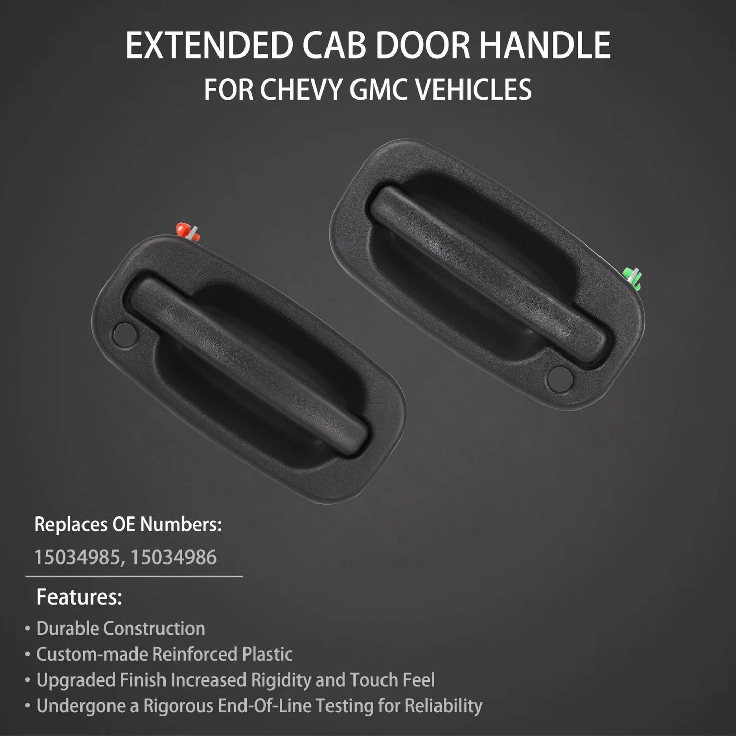 Exterior Door Handles Front Left+Right Fit 1999-2007 Chevy Silverado GMC Sierra