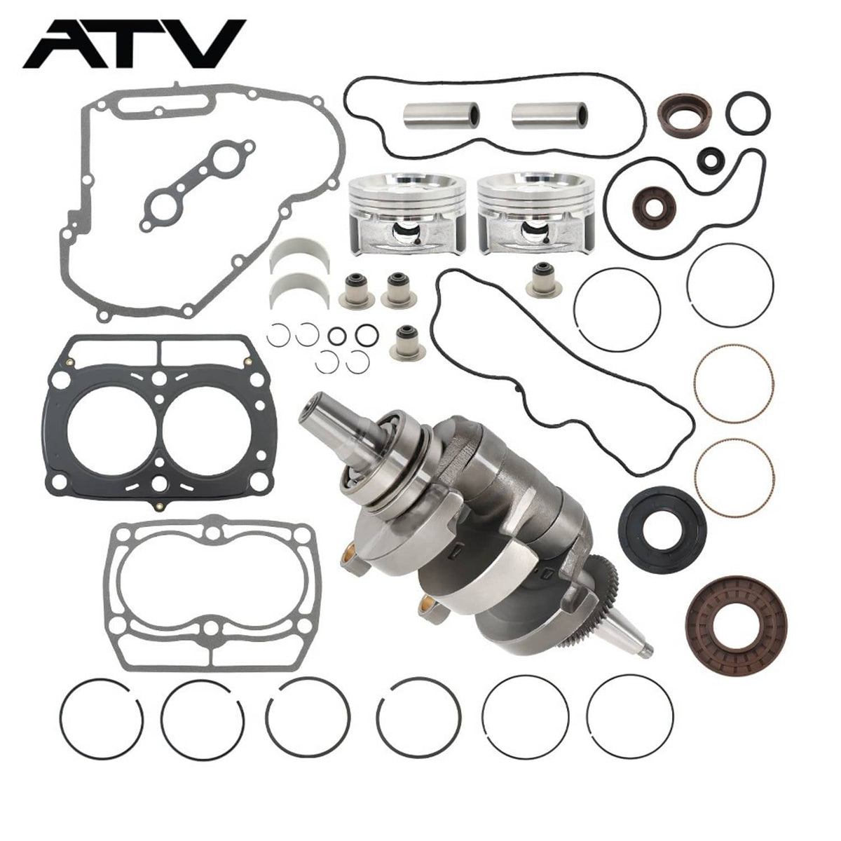 Solidspare Crankshaft Piston Gasket For Polaris Ranger Sportsman RZR 800 Engine Rebuild Kit
