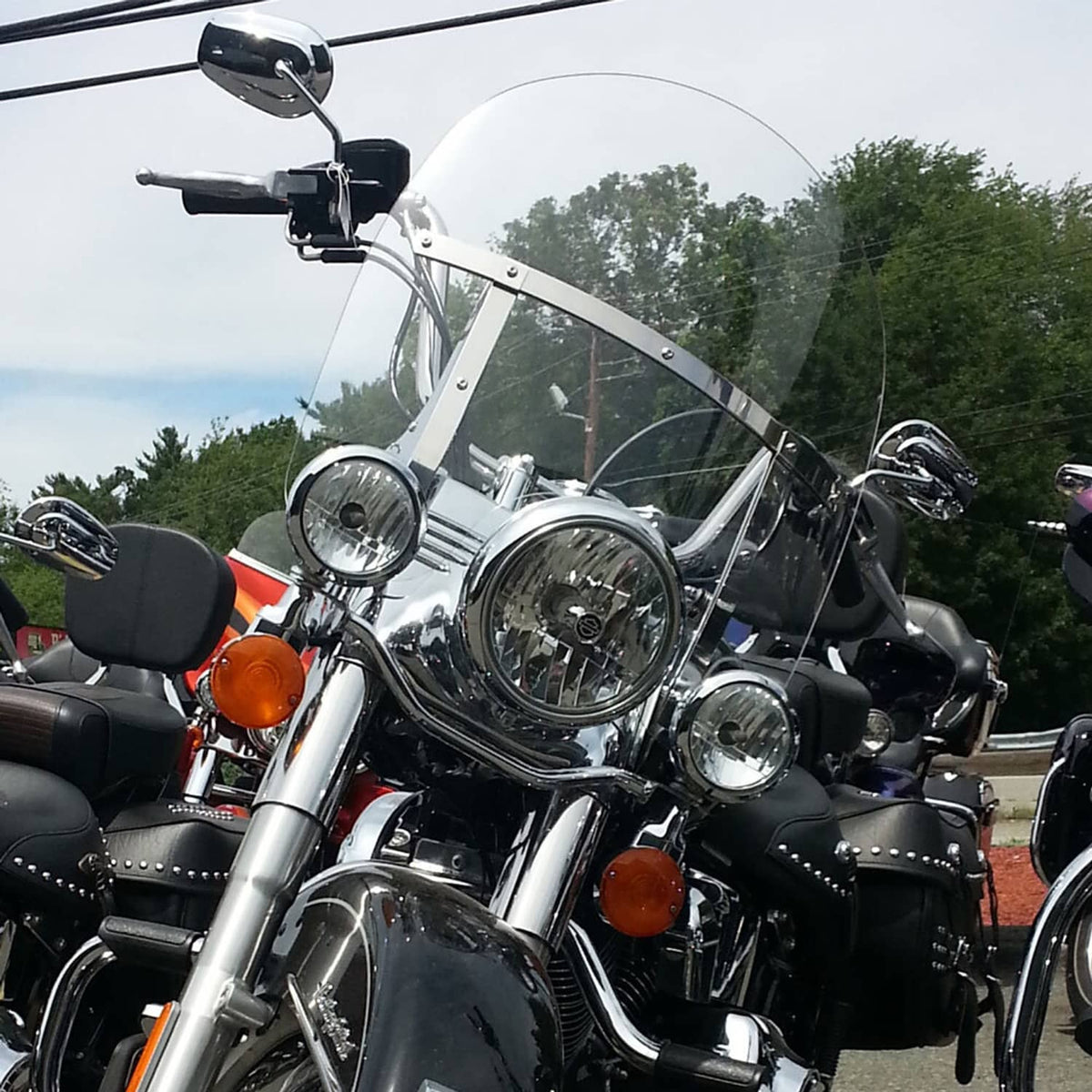 Solidspare Fit for 1994-2024 Harley Touring Road King Front Windshield W/Bracket Detachable