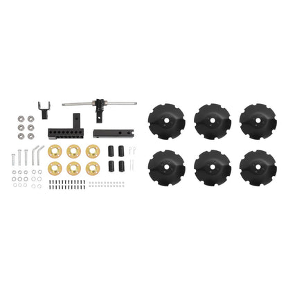 Solidspare 20" Notched Disc Harrow Plow Attachment for ATV UTV W/ 6 X Concave 2" Receiver