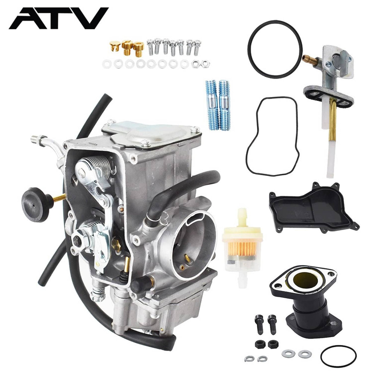 Solidspare Carburetor Kit For Yamaha Warrior 350 Moto-4 Big Bear 350 Wolverine 350 87-1995