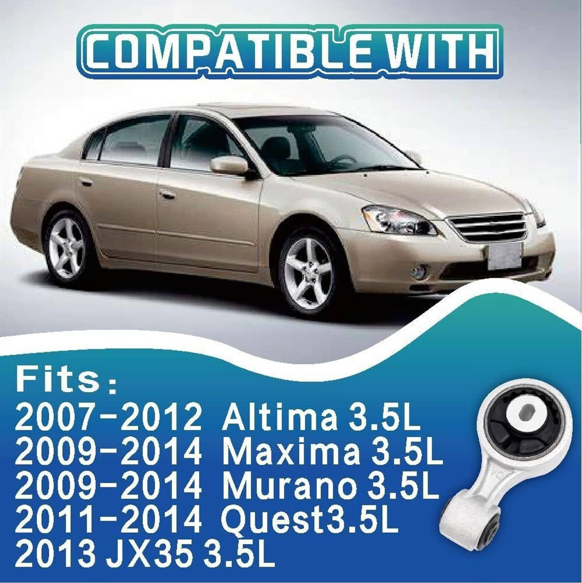 Solidspare Engine Front Right Torque Strut Mount For Nissan Altima Maxima Murano Quest 3.5L