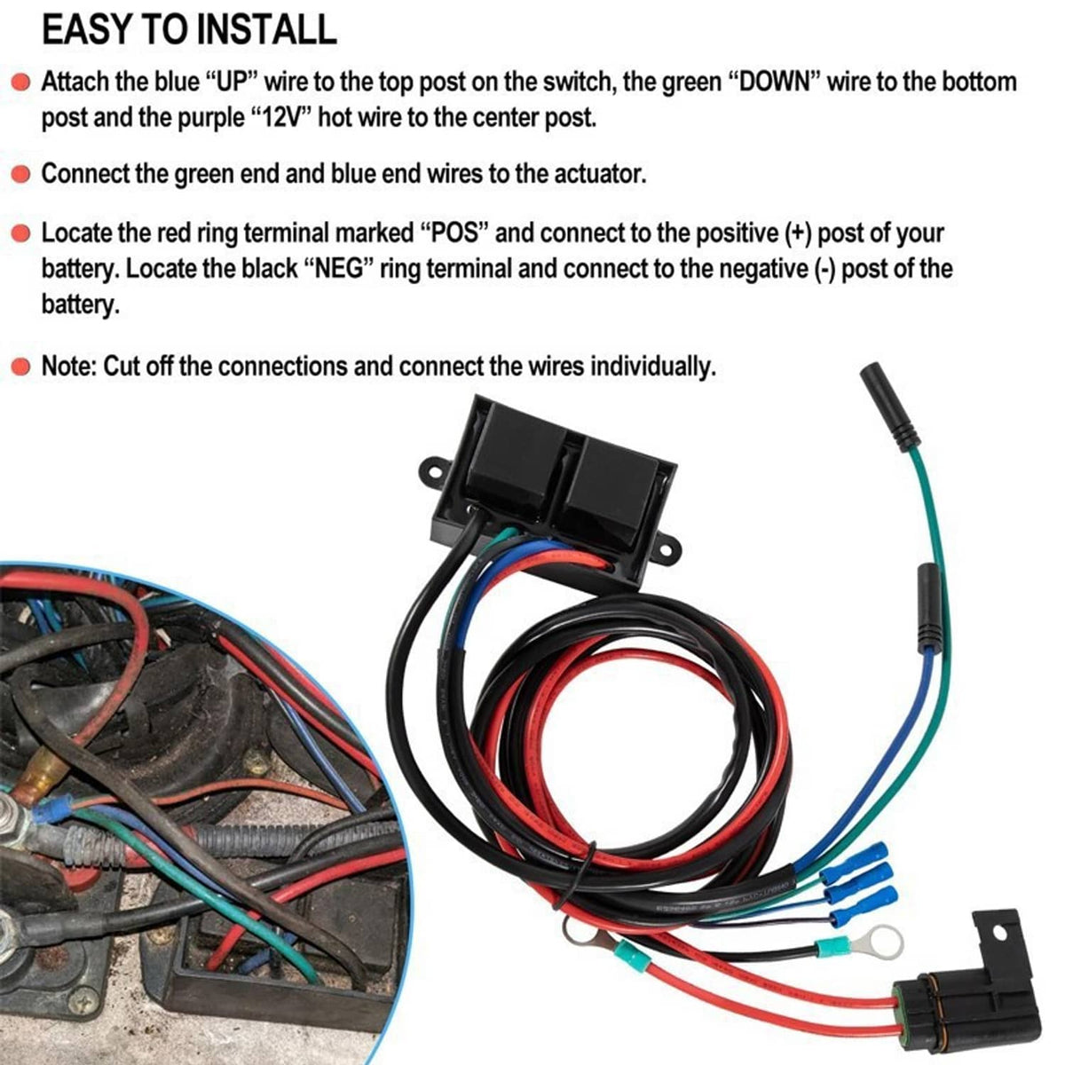 Solidspare For Atlas Replacement Marine Relay Harness Hydraulic Jack Plate AHJRELAYKIT-2-DP