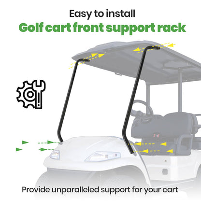 Solidspare Black Golf Cart Steel Front Roof Support Strut Kit For Advanced EV For ICON