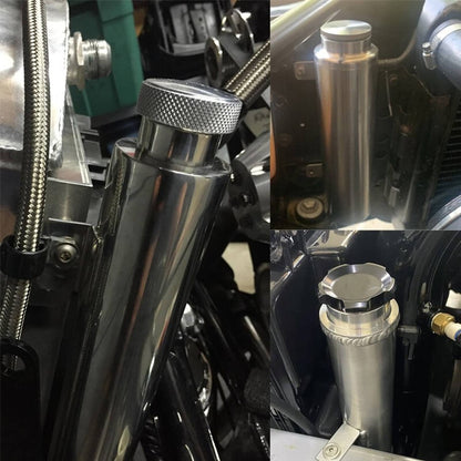 Solidspare 3" X 10" 32OZ Polished Stainless Steel Radiator Coolant Overflow Catch Tank Can