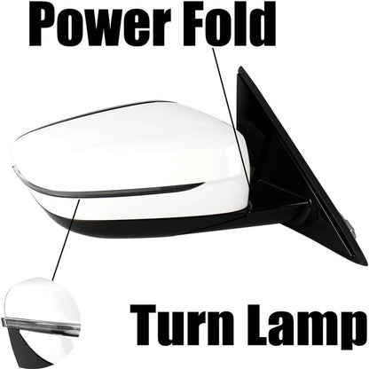 Solidspare Passenger Side Mirror w/Blind Spot White For 2019-2023 BMW 320i 330i 330e