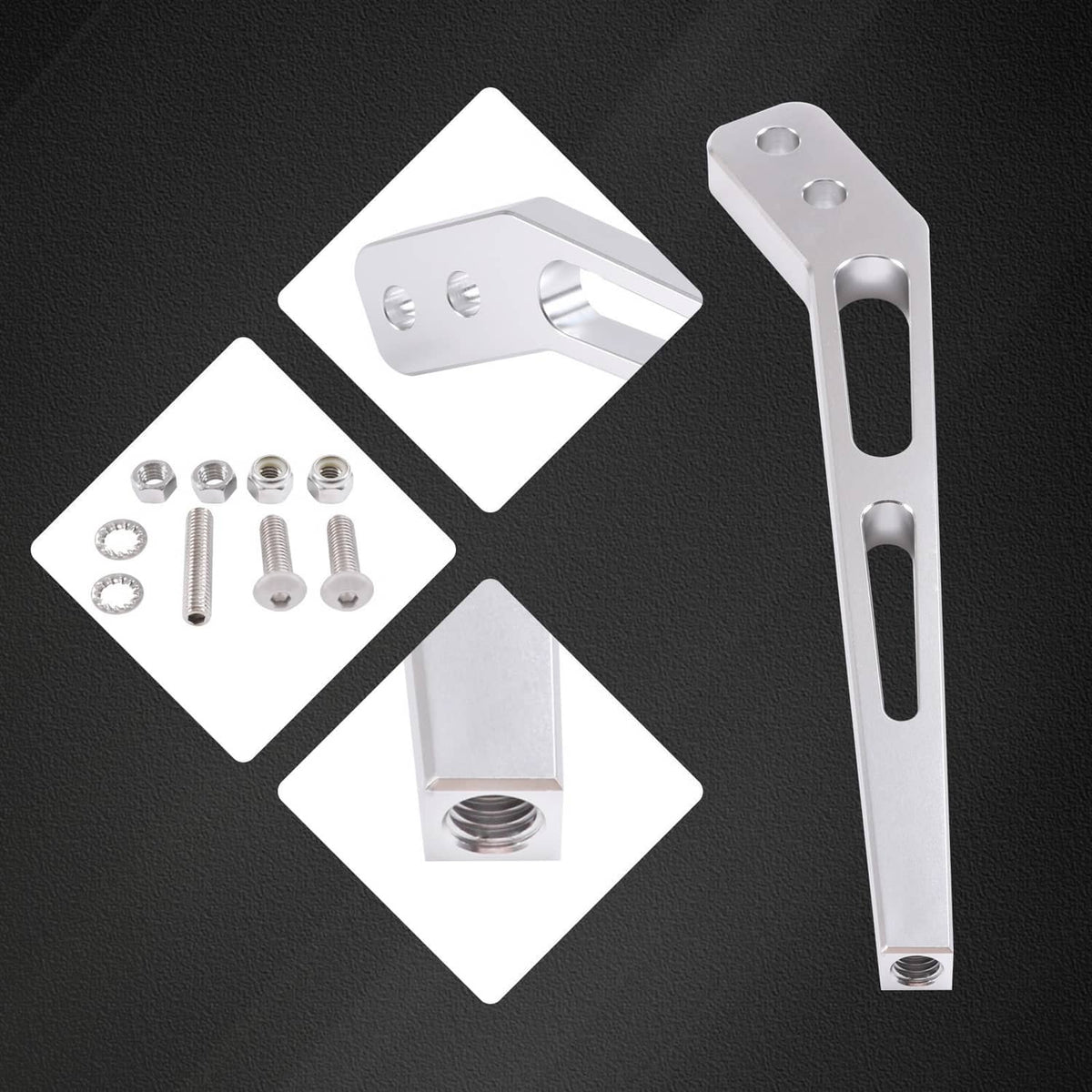Solidspare 1 Set Billet 10" Bent Shifter Handle Lever for Tremec T5 T45 T56 hurst mustang