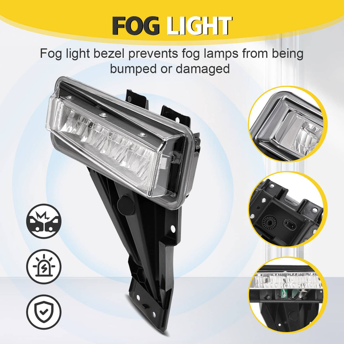 Solid Spare For Ford F-250 F350 F450 Super Duty 20-22 Fog Lamp Lights Passenger Side LED
