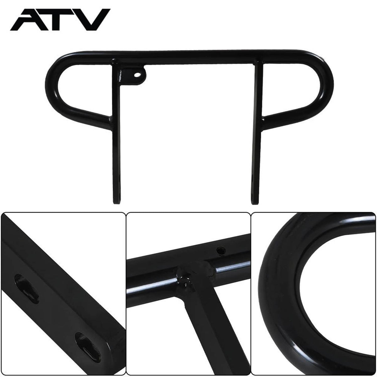 Solidspare Rear Wide Grab Bar Bumper Carrier Black For 2005 Yamaha YFZ450 199-T2-B