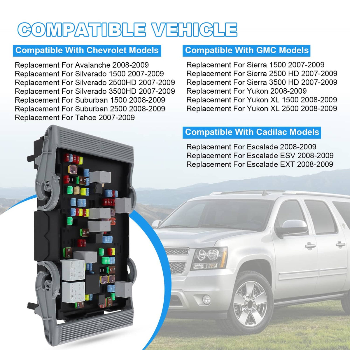 Solidspare 19210438 For Chevrolet,GMC 07-09 Avalanche Electrical Fuse Relay-Junction Block