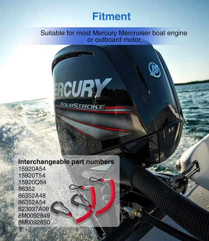 Solid Spare 8M0092849 Boat Kill Switch Safety Lanyard for Mercruiser Mercury Outboard Motor