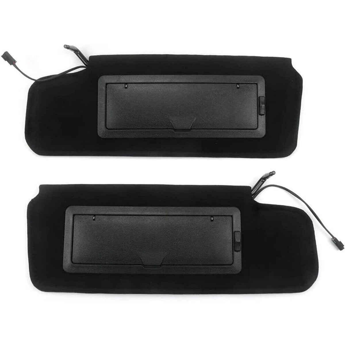 Solidspare Pair Sun visors w/Vanity Mirror & LED Light For 1984-1996 Chevy Corvette C4 5.7L