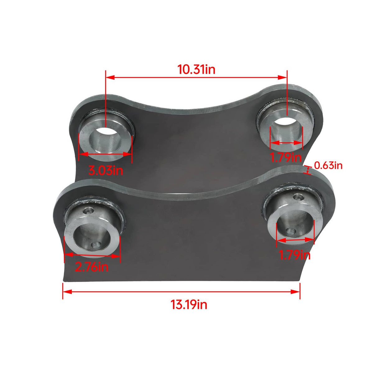 Solidspare Weld Steel Attachment Bucket Ears 45mm 10-1/4" C-C For Cat 305 Mini Excavator