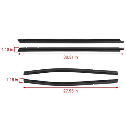 Solidspare 4Pcs Window Weatherstrip for Toyota Tacoma 2005-2015 Weatherstrip Trim Seal Belt