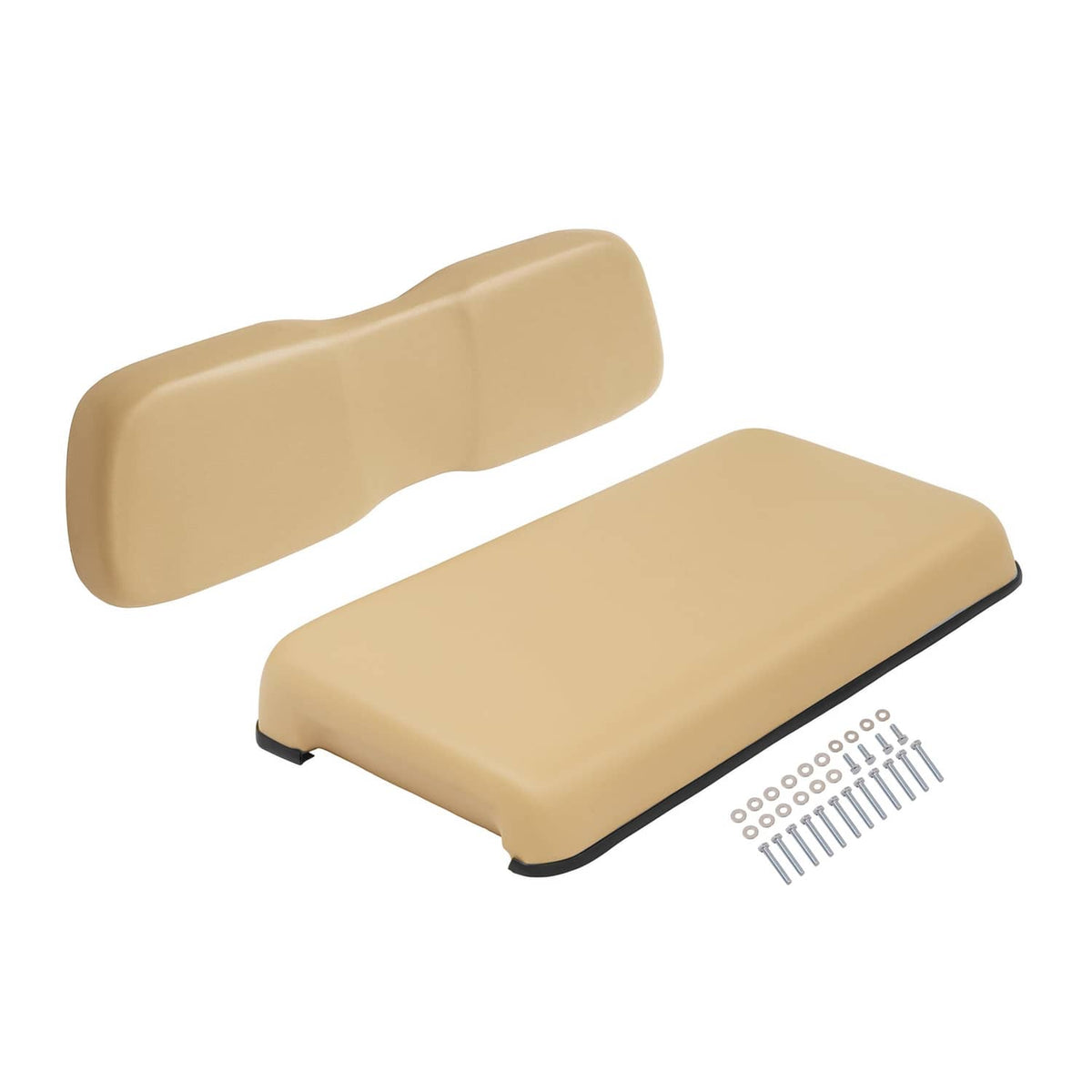 Solidspare Front Seat Assembly Bottom&Back Cushion For Club Car DS 2000.5-UP Tan Golf Cart