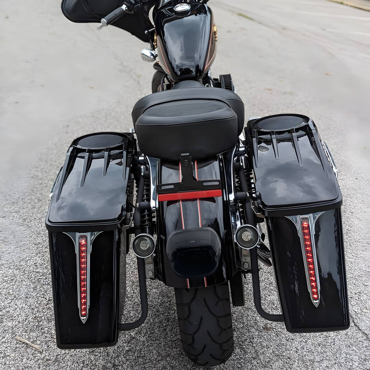 Solidspare Smoked LED Tail Light Brake & Running Turn Signals For Harley Softail XL Rear