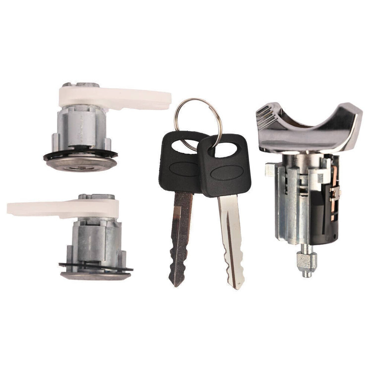 Solidspare Ignition & Door Lock Cylinder Set For 92-96 Ford Bronco F-150 250 350 Keyed Alik