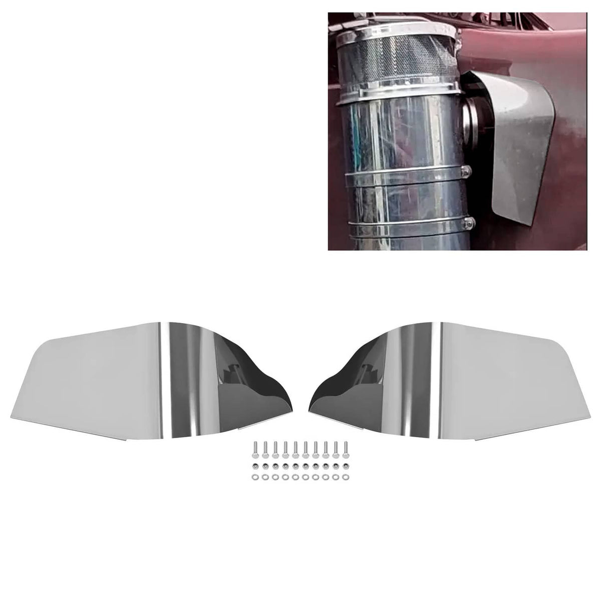 Solid Spare For Kenworth W900 1982-2017 Air Cleaner Fairing Stainless Air Filter Shroud